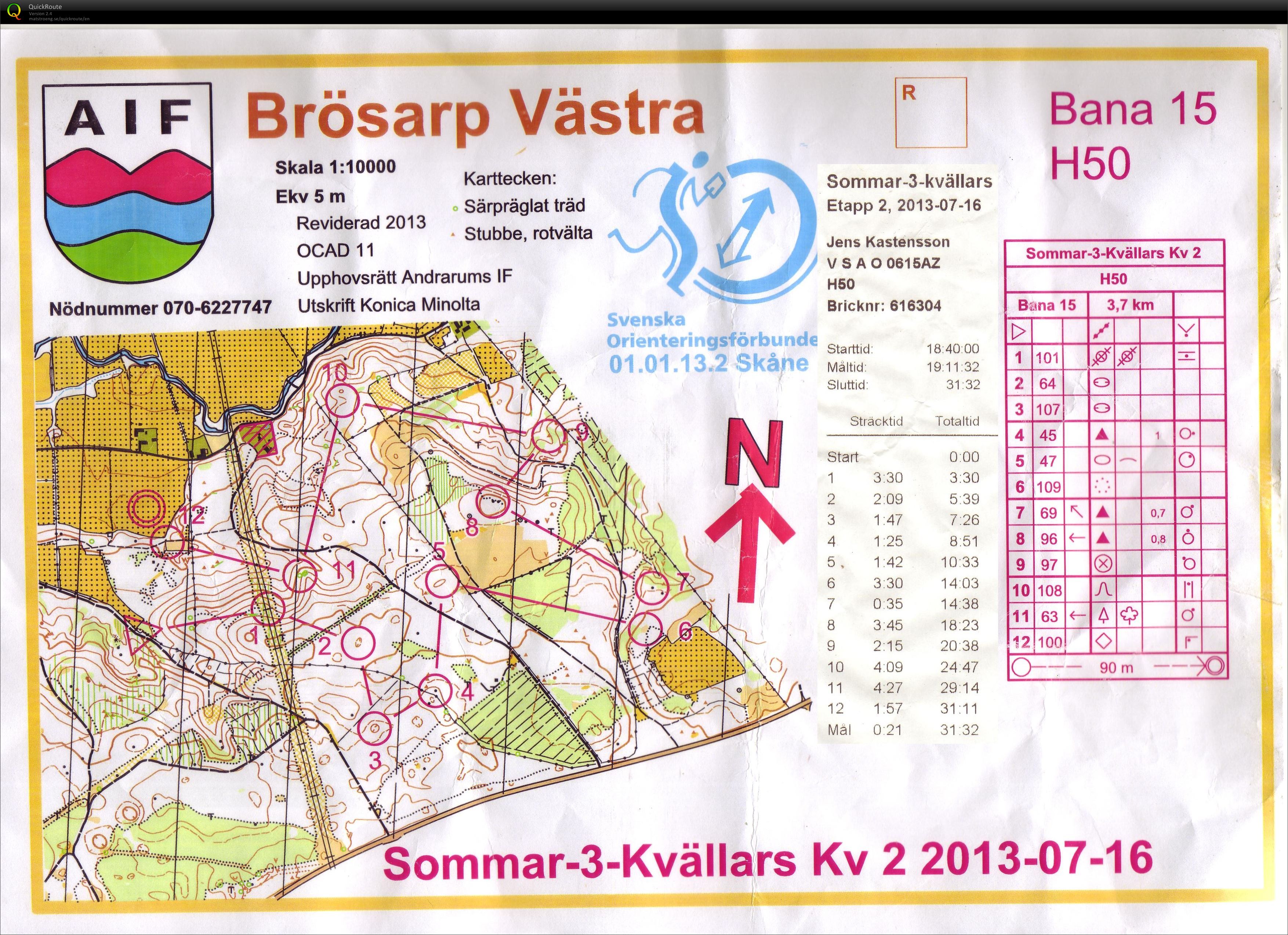 Sommar-3-kvällars E2 H50 (16-07-2013)