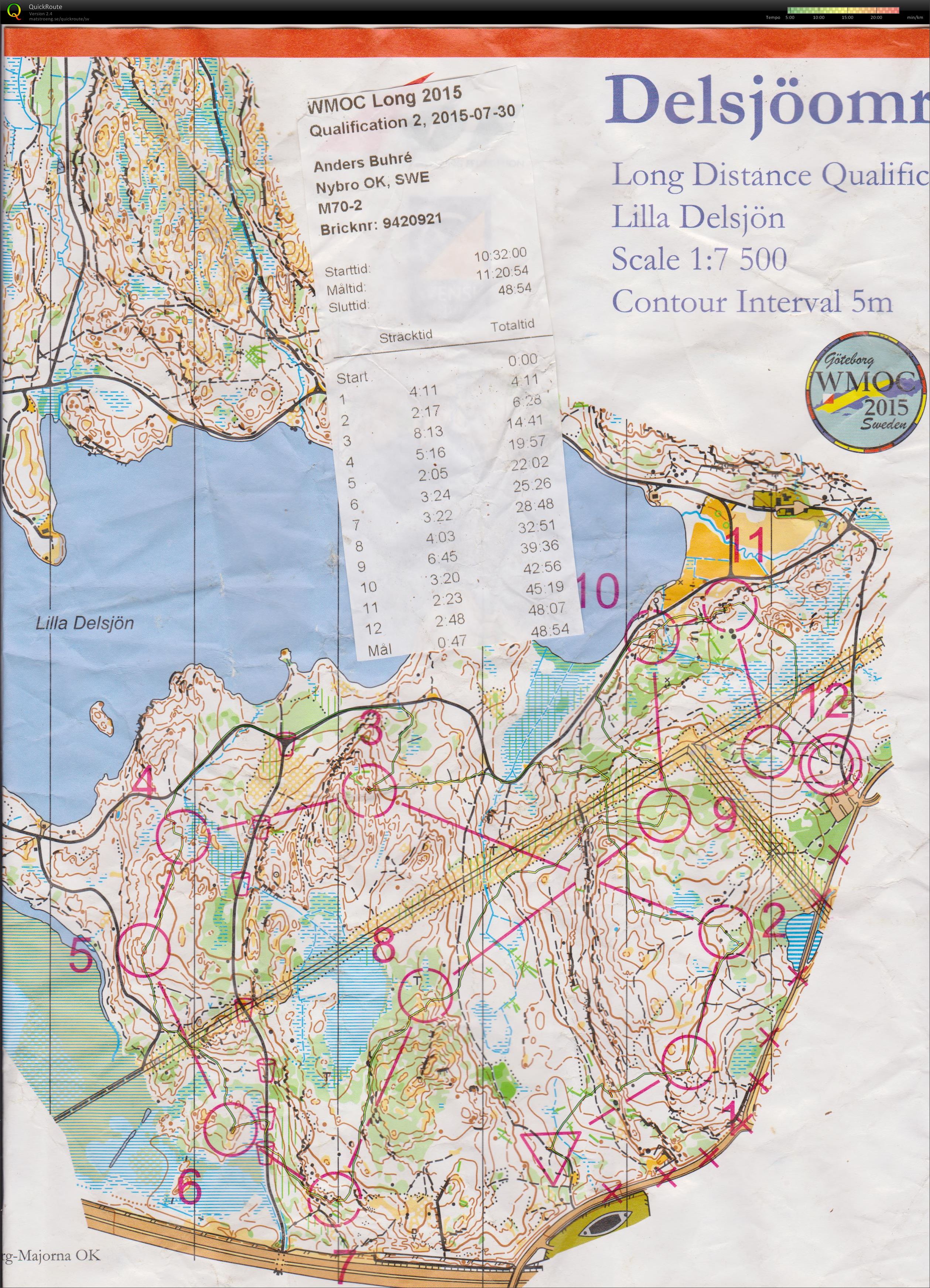 WMOC Göteborg 2015 Long Q2 (30/07/2015)