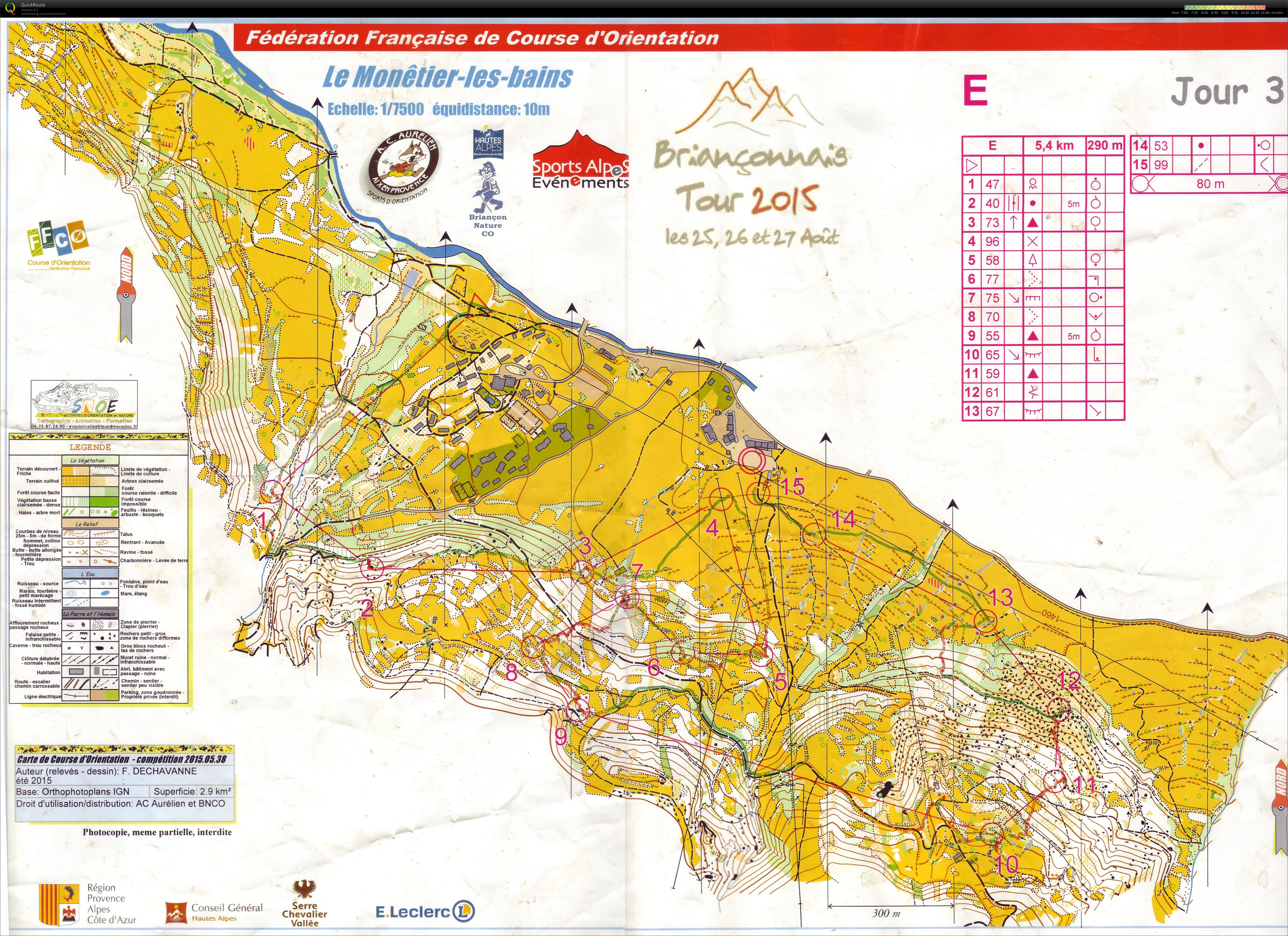 Brianconnais Tour - Day 3 - M50 - LD speedwalk/jogg (27-08-2015)