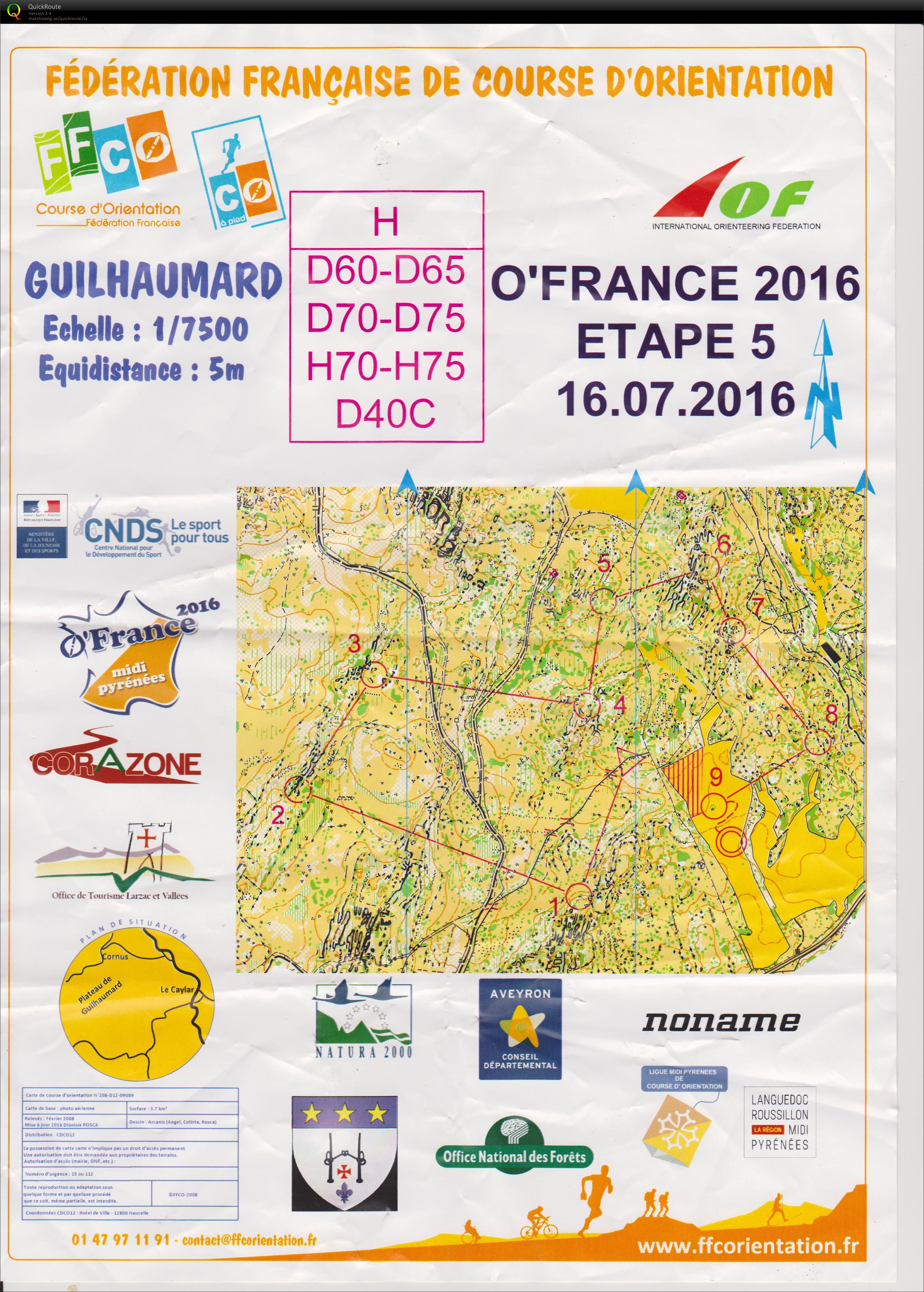 O'France 2016 Etp 5  (16/07/2016)