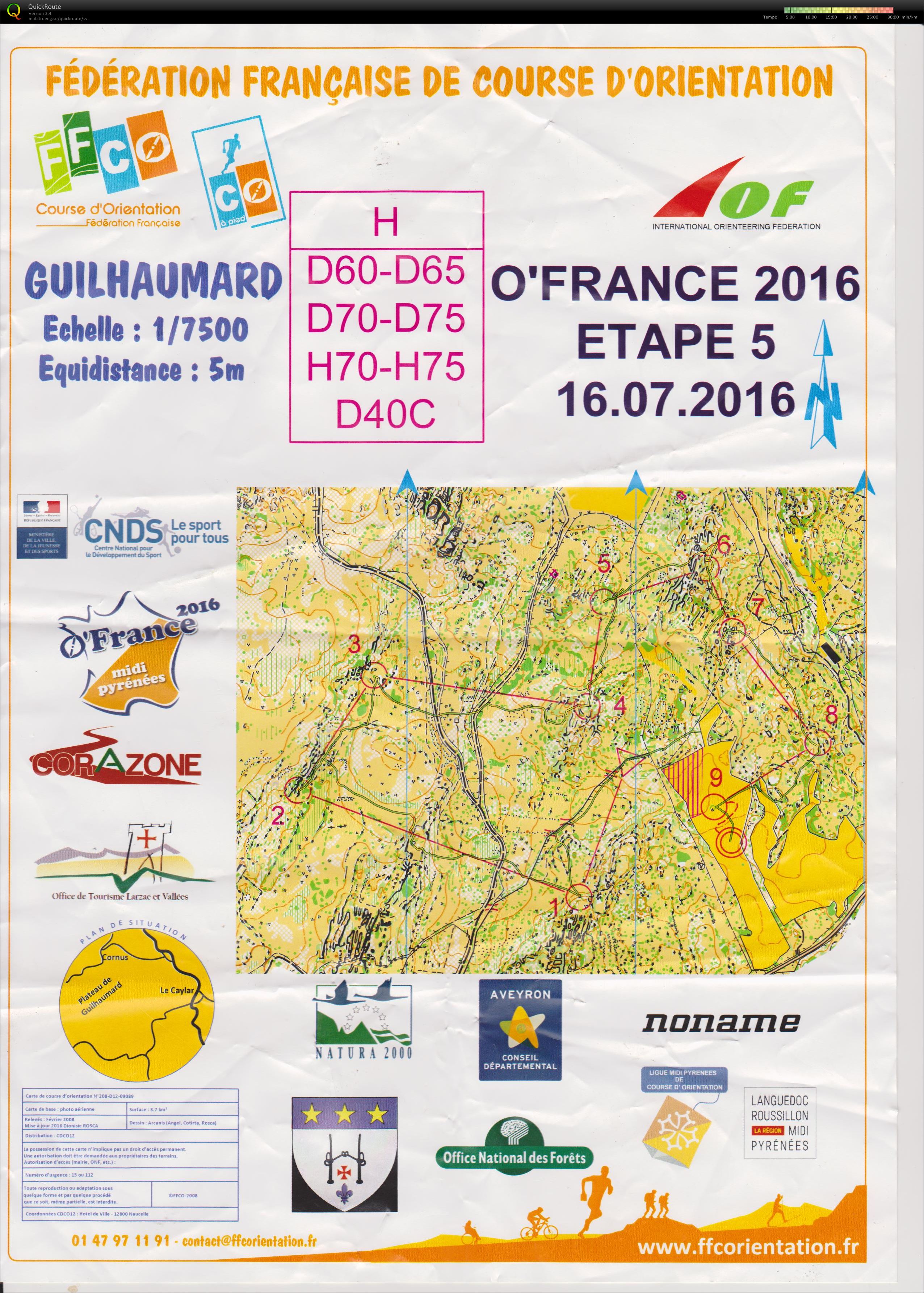 O'France 2016 Etp 5  (16/07/2016)