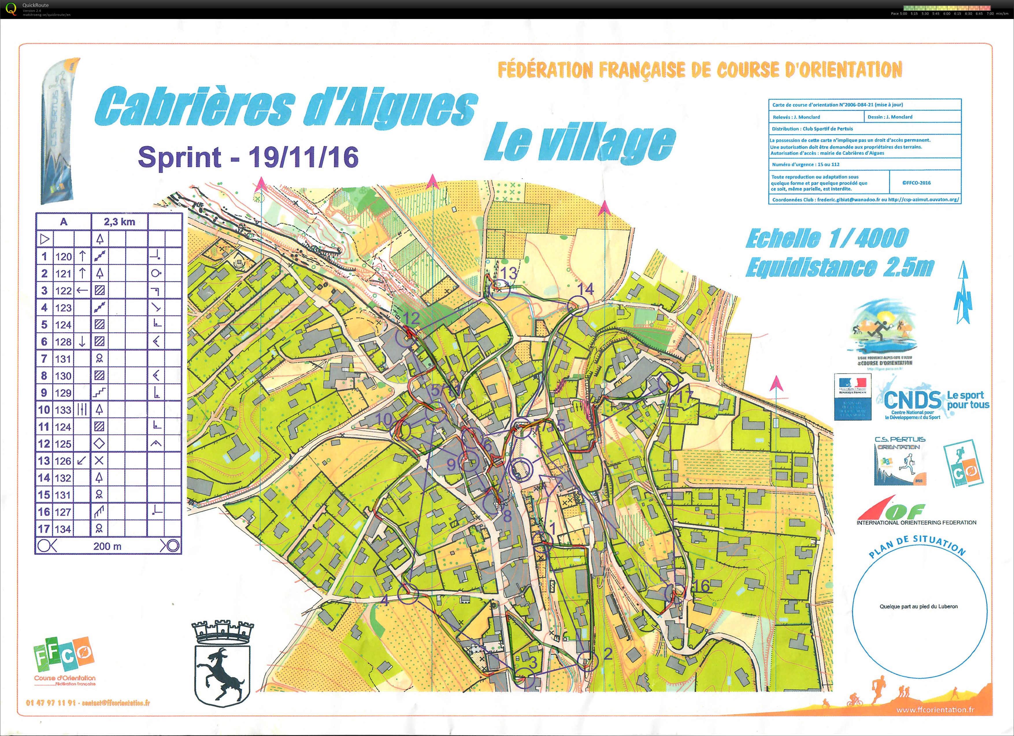 Sprint Cabrières  (19/11/2016)