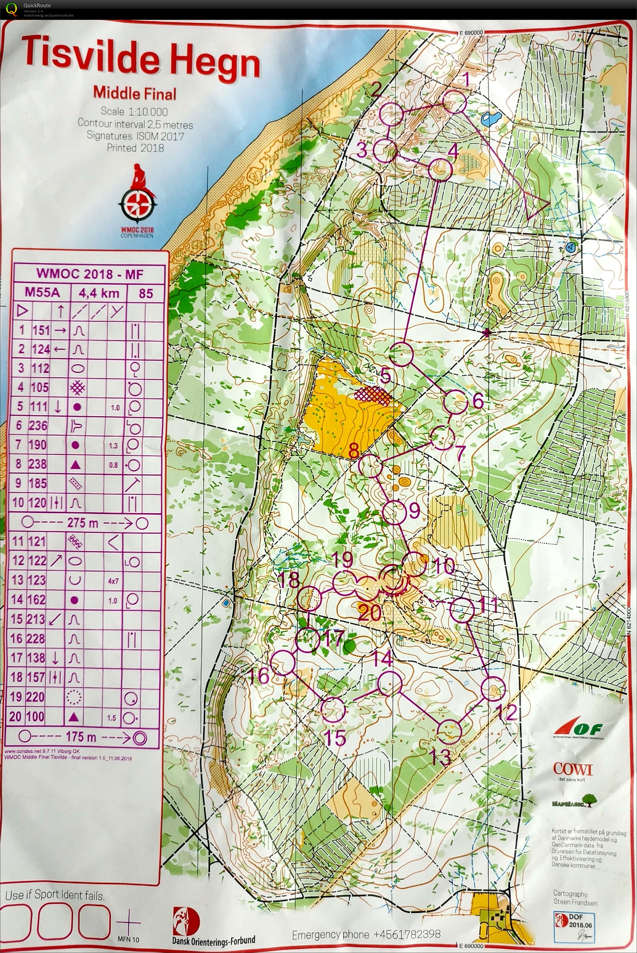 WMOC M55 Middle A-final (11.07.2018)