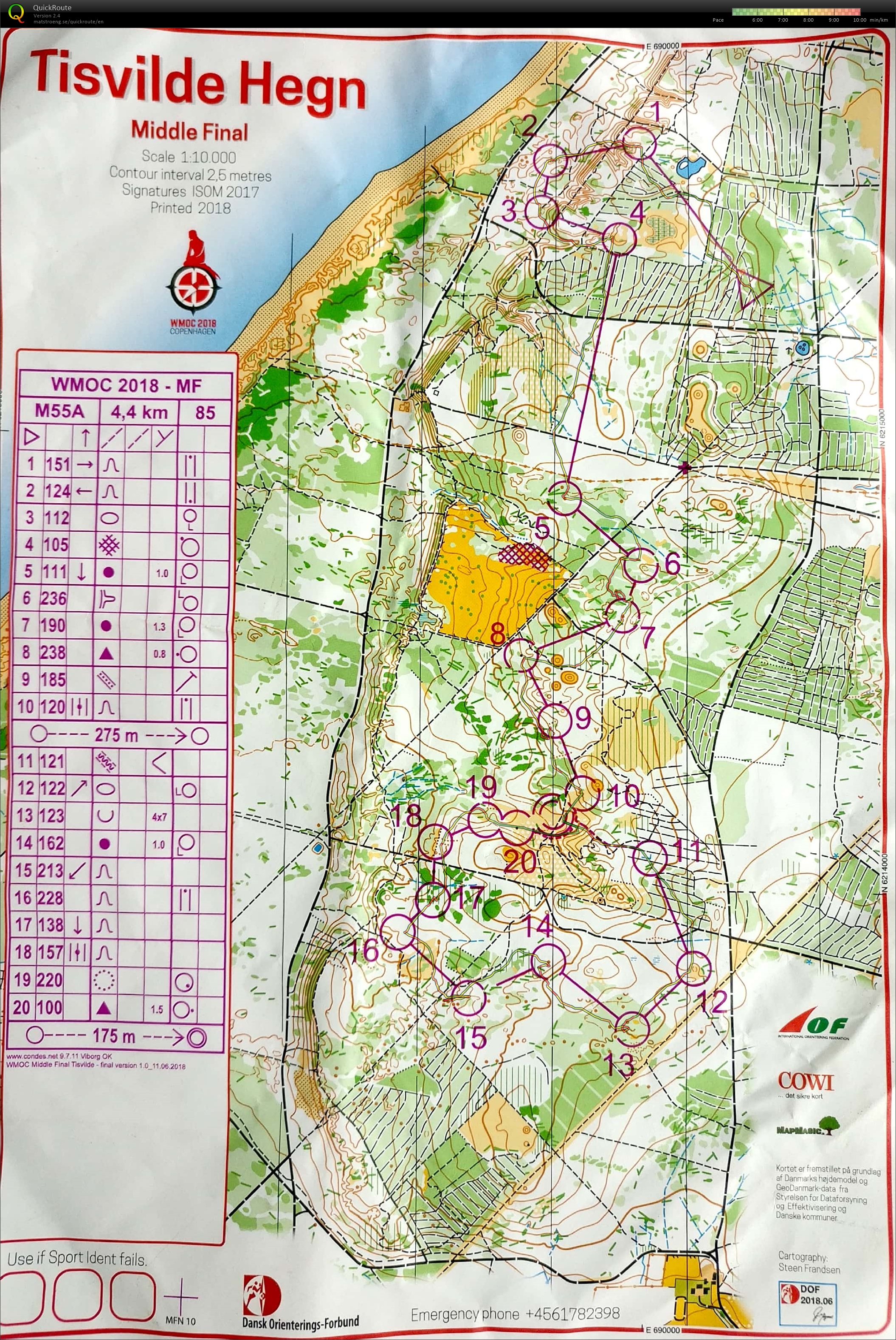 WMOC M55 Middle A-final (11-07-2018)