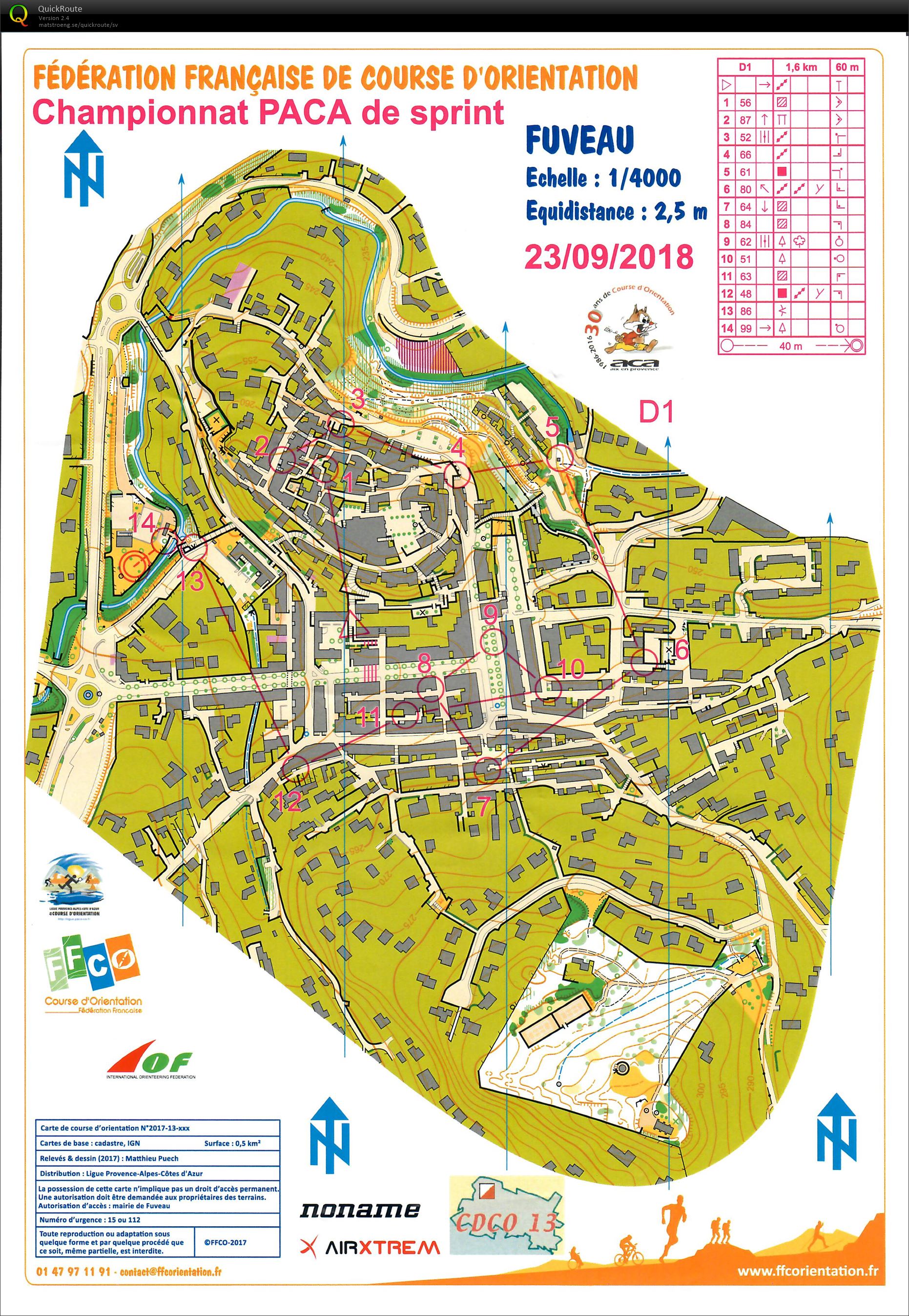 Championnat PACA de Sprint - 1/2 (23/09/2018)