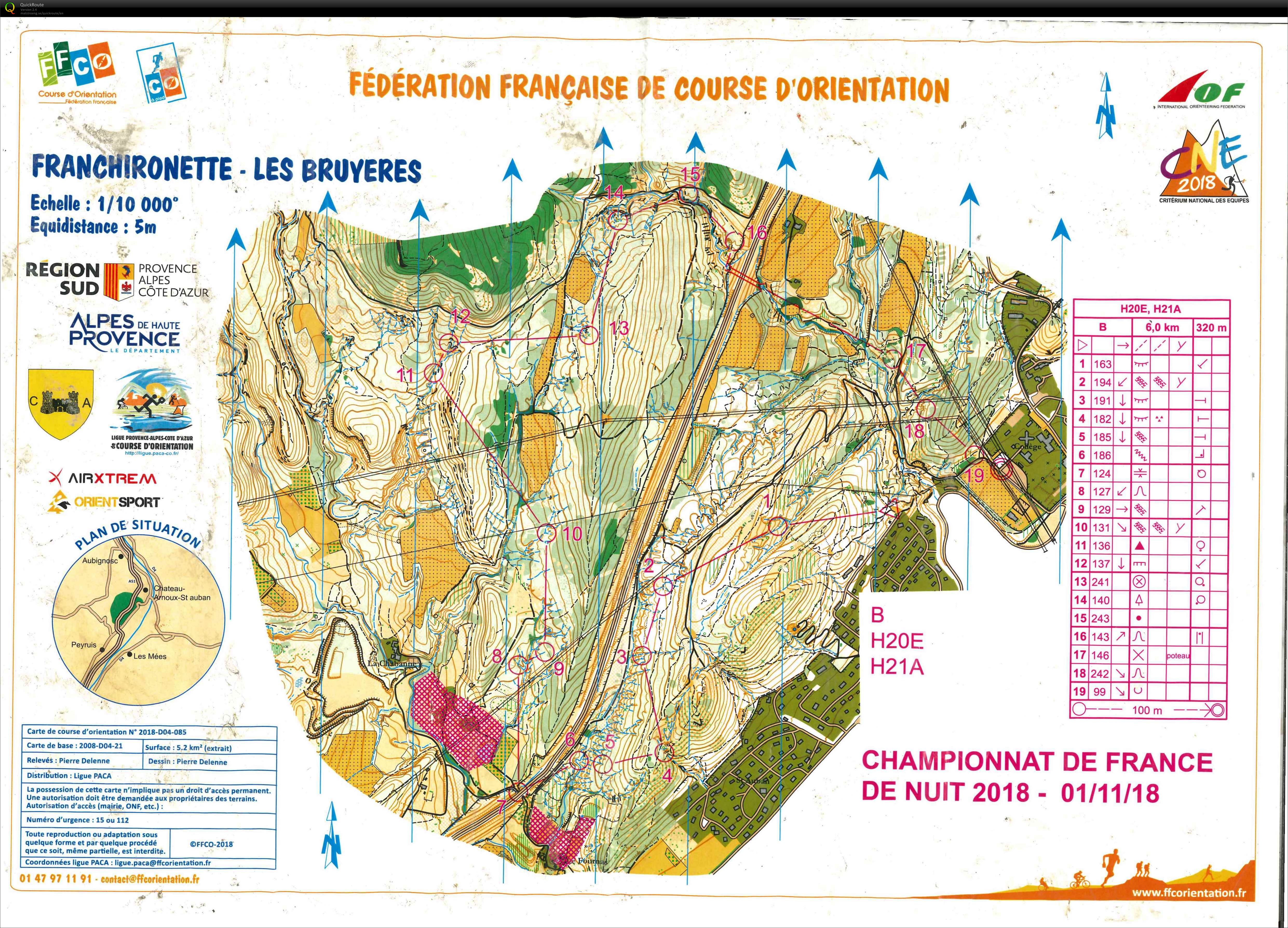 Championnats de France de Nuit (H21A) (01/11/2018)