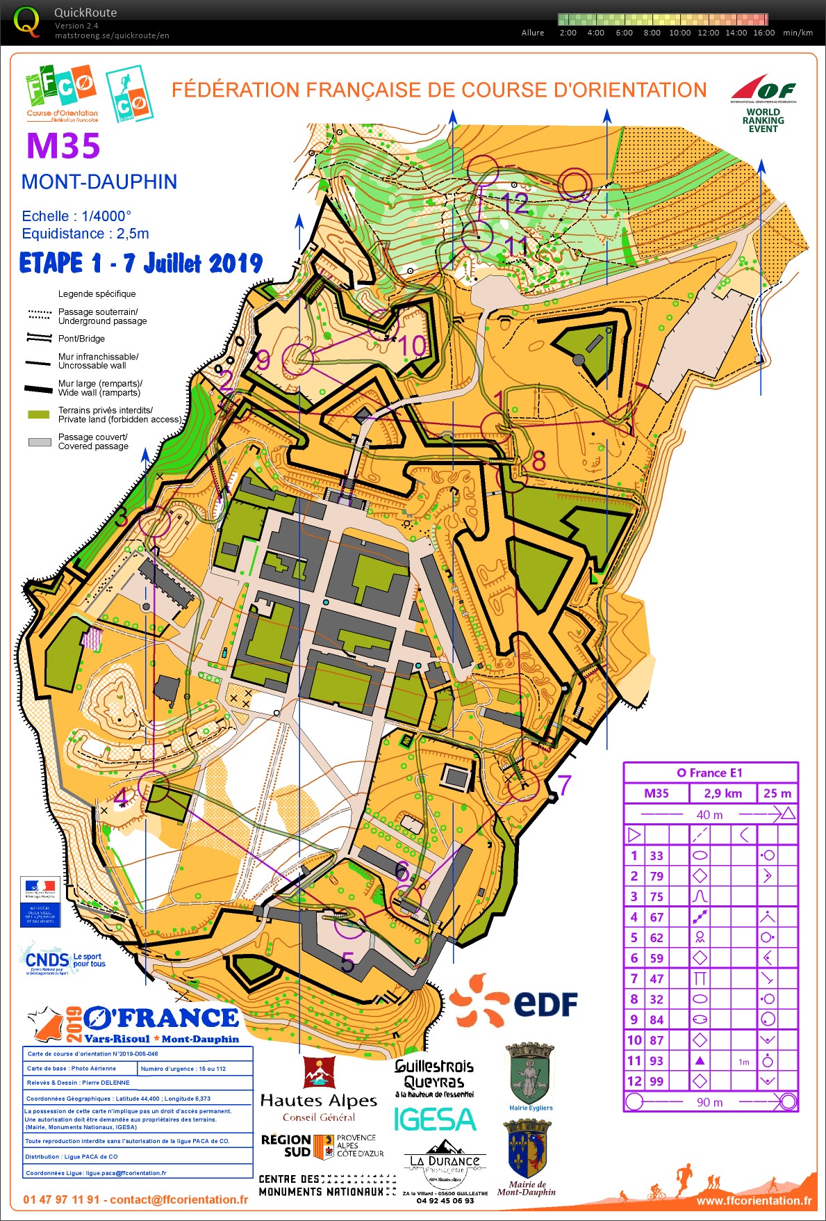 O'France, étape 1, sprint Mont Dauphin (07/07/2019)