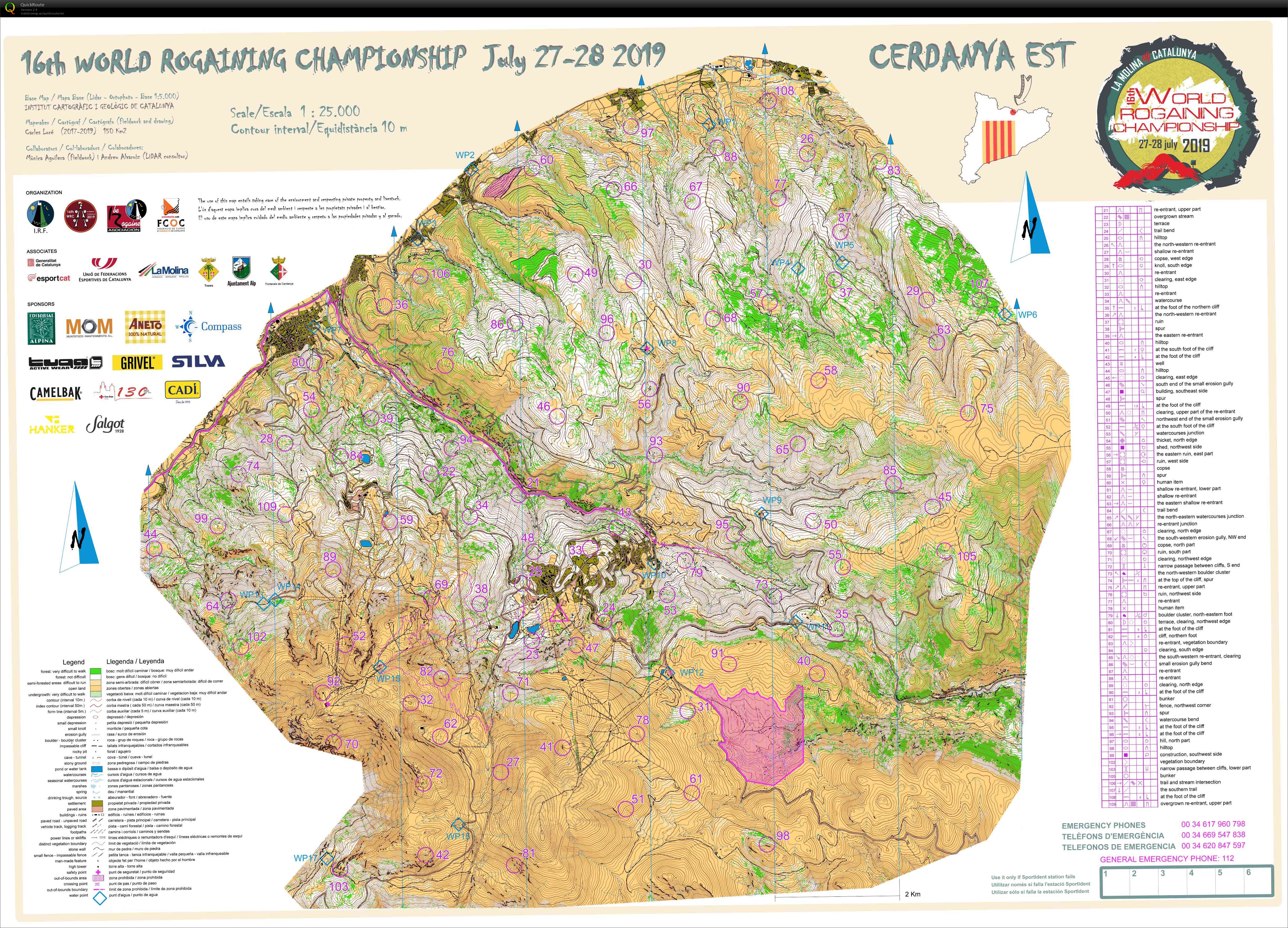 World Rogaining Championships 2019 (27/07/2019)