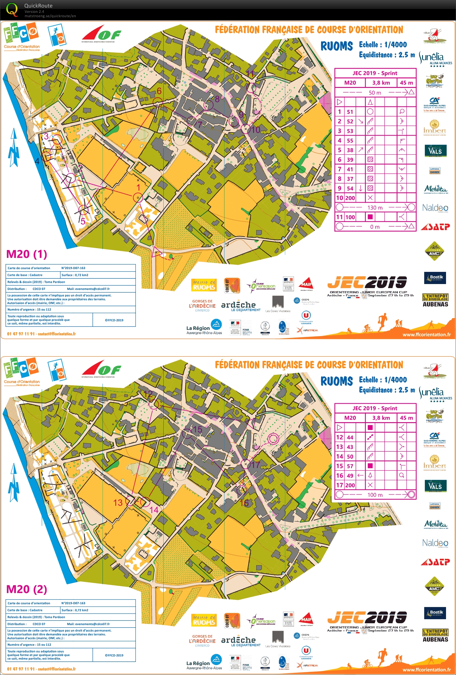 JEC Sprint Open M20 (27-09-2019)