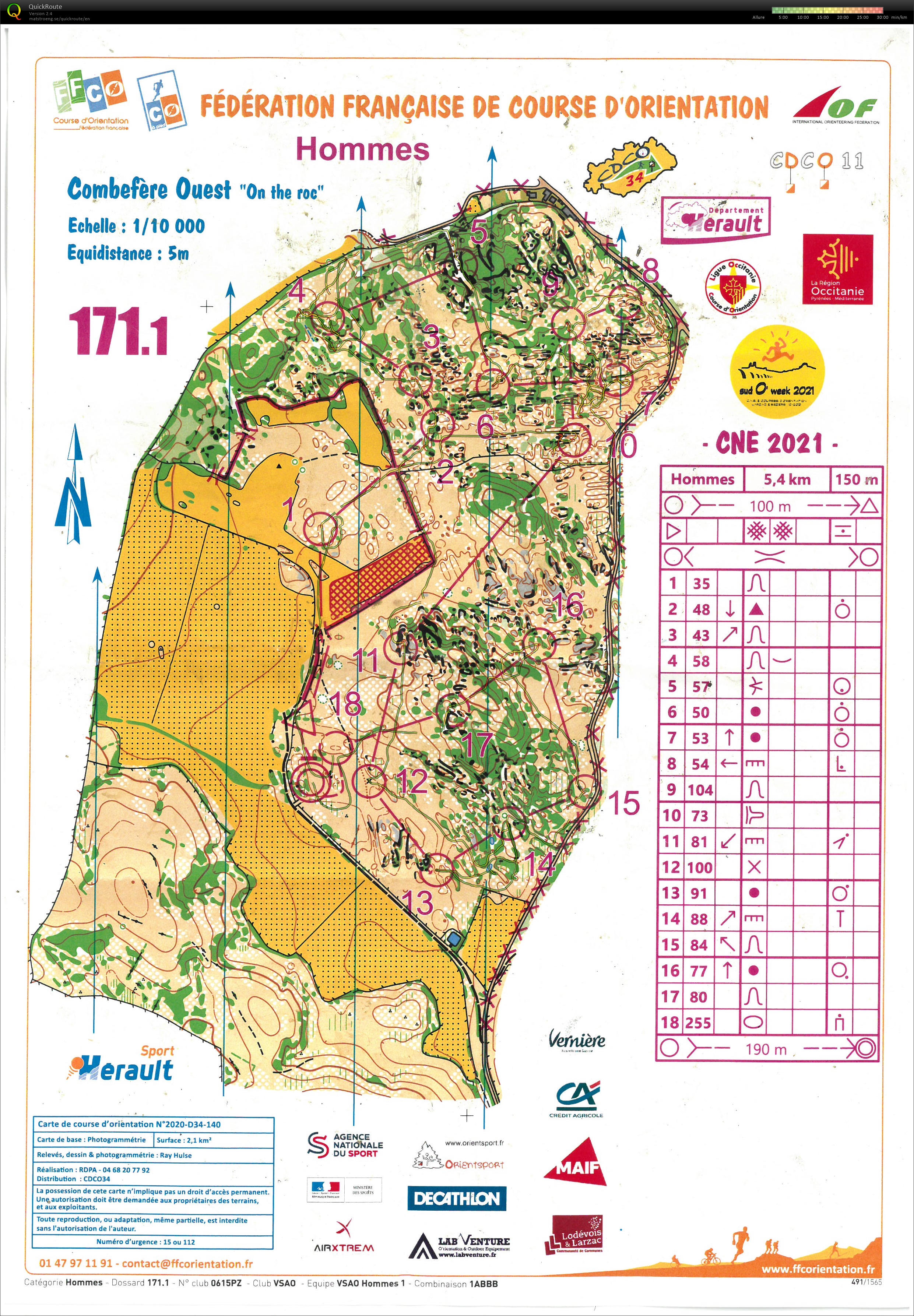 CNE 2021 - Equipe VSAO1 - Relais1 (31-10-2021)