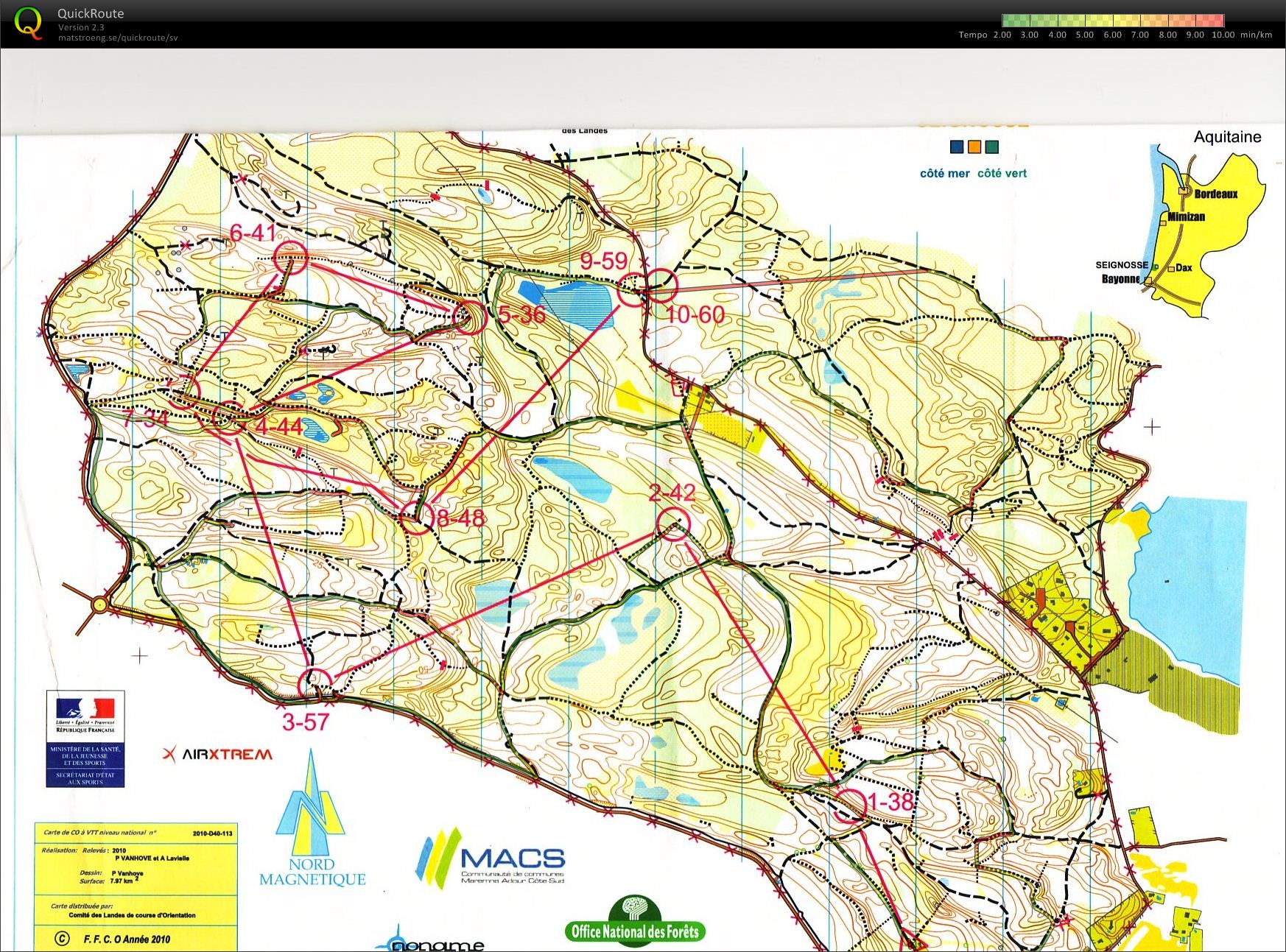 Champoinnat de France VTT-O (MTB-O) Loooong dist (2010-08-21)