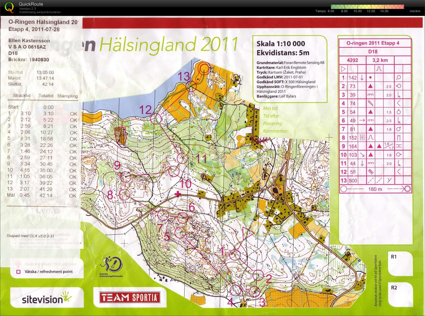 O-Ringen Hälsingland 2011 - E4 (28-07-2011)