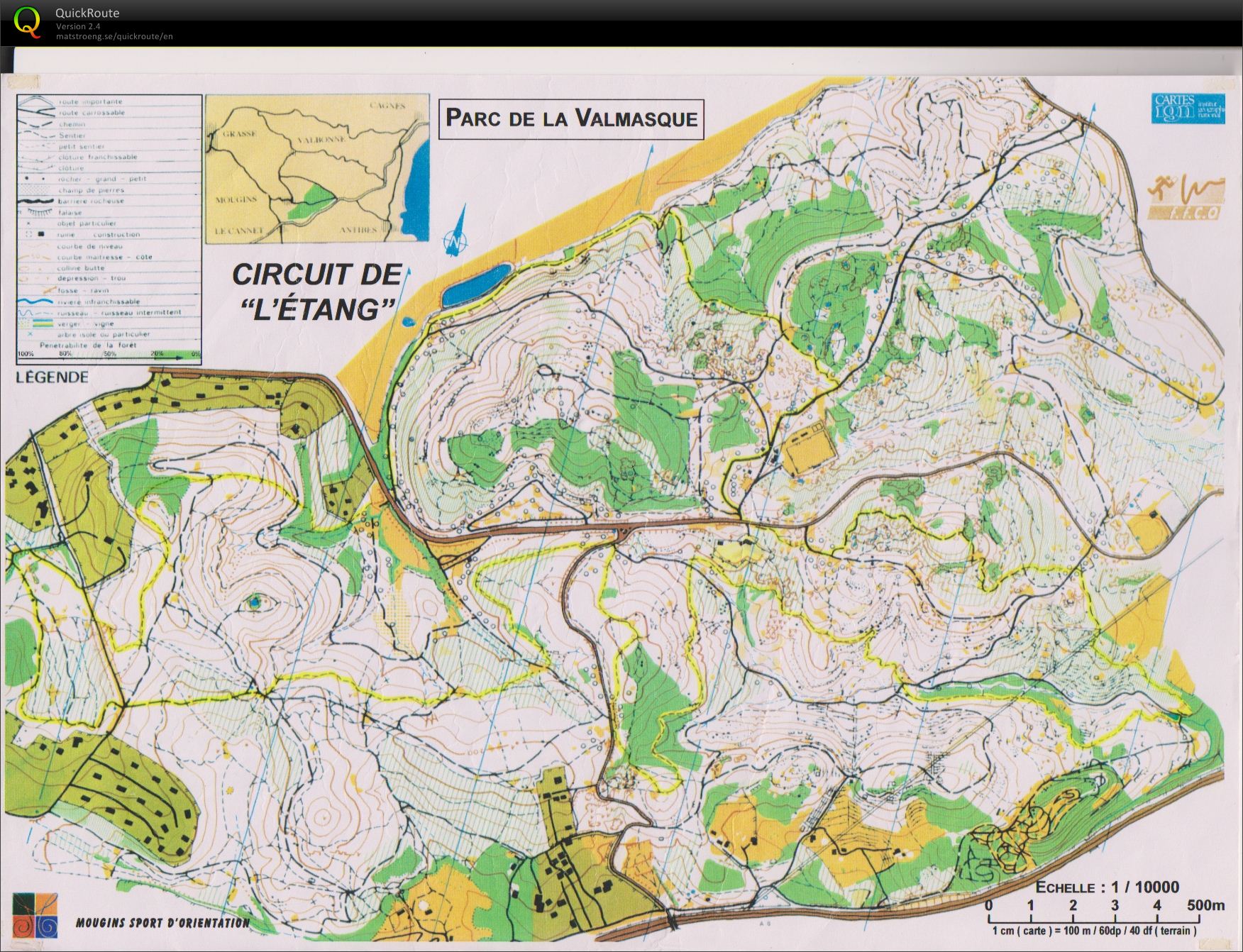 Circuit l'Etang + experimenting new QR features (2012-01-06)