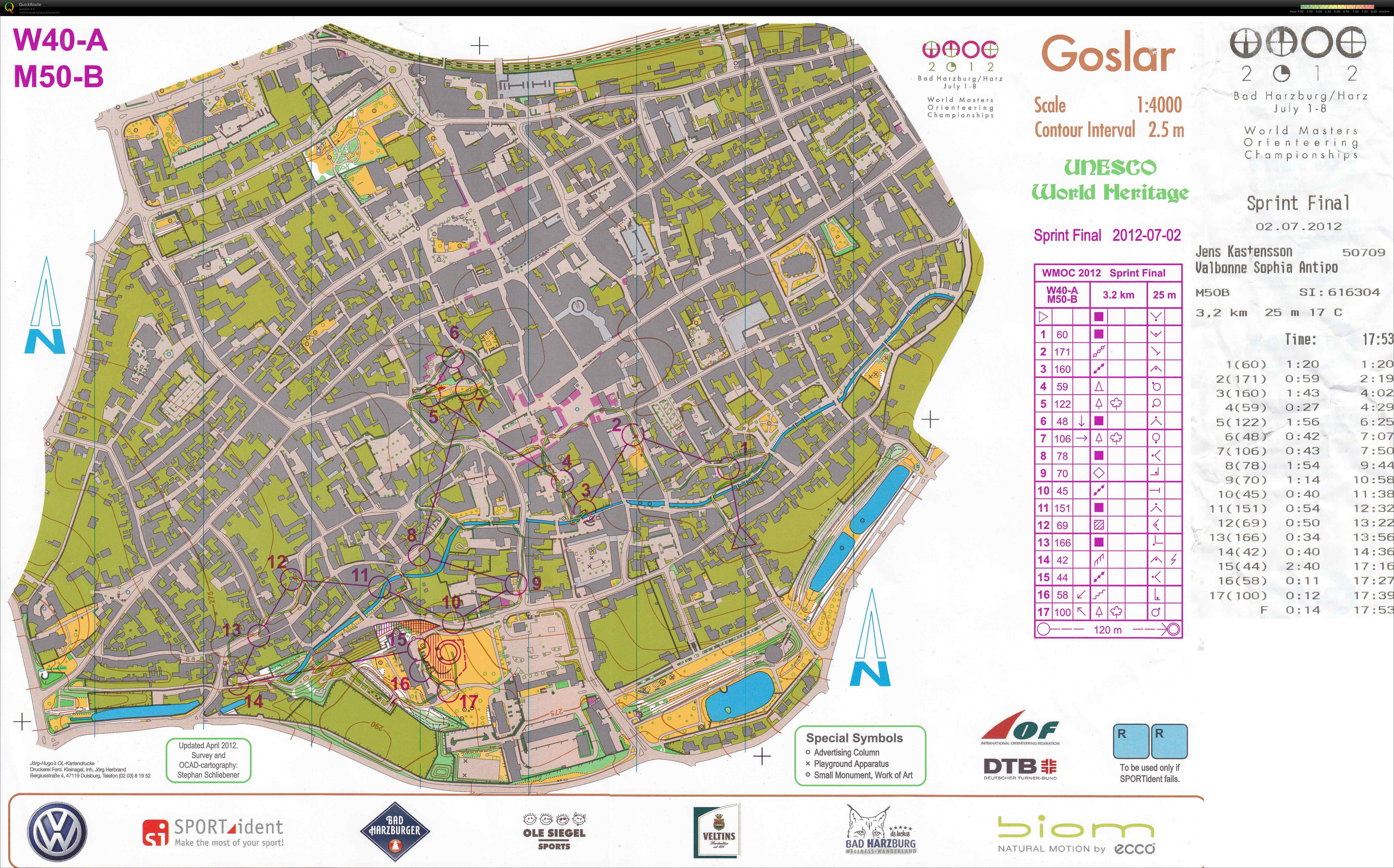 WMOC Sprint final M50B (02-07-2012)