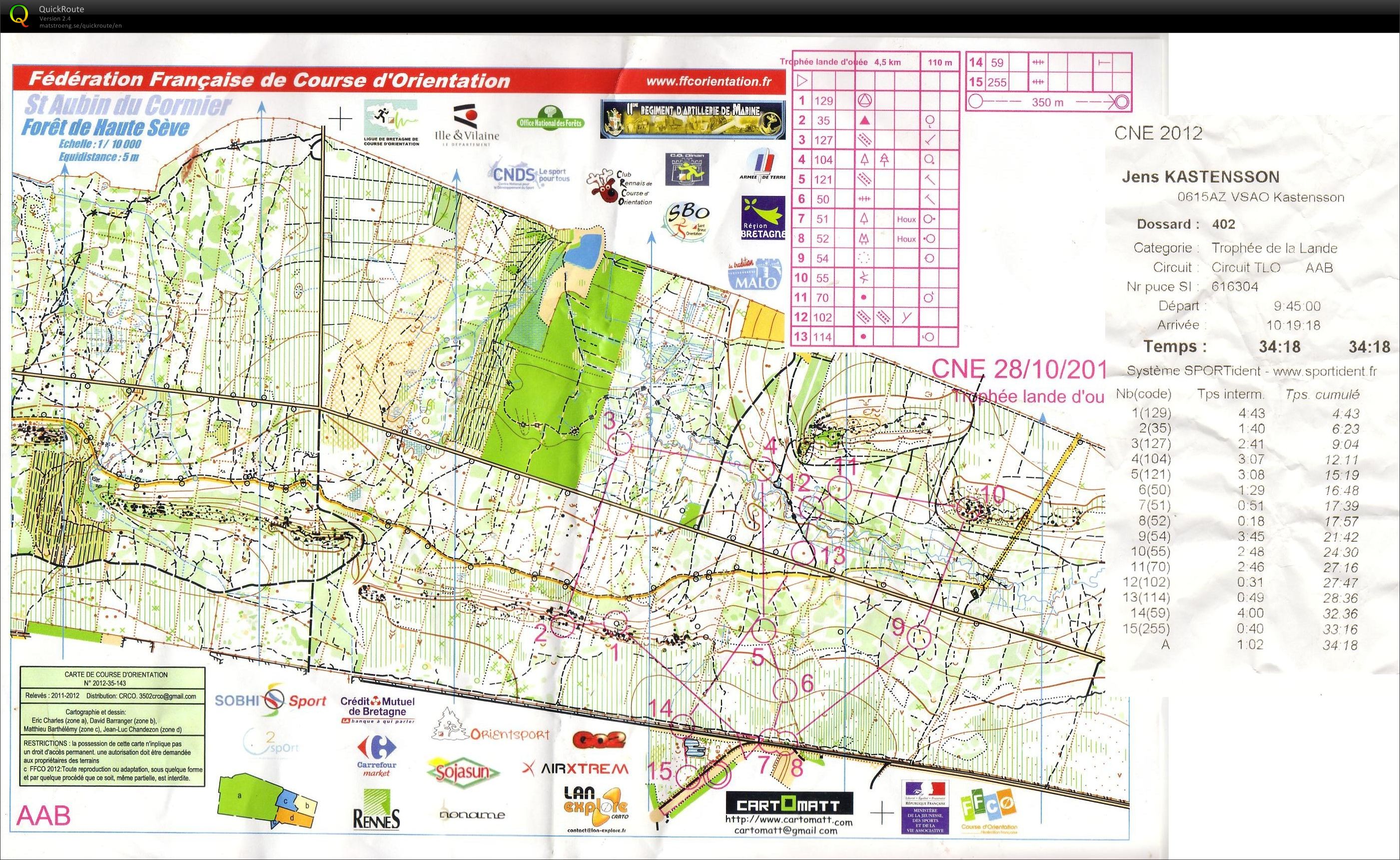 CNE Trophee de la Lande  (2012-10-28)